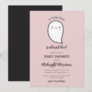 A Little Boo Is Almost Due Halloween Baby Shower Invitation