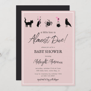 A Little Boo Is Almost Due Halloween Baby Shower Invitation