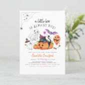  A Little Boo Is Almost Due Halloween Baby Shower Invitation (Standing Front)