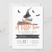 A Little Boo is Almost Due Halloween Baby Shower Invitation (Front)