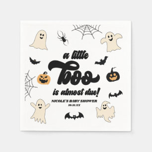 A Little Boo Is Almost Due! Halloween Baby Shower Napkins