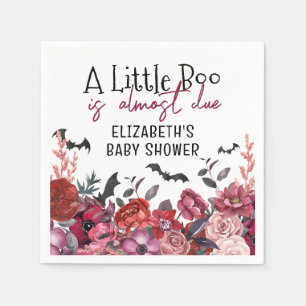 A Little Boo Is Almost Due Halloween Baby Shower Napkins