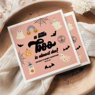 A Little Boo Is Almost Due! Halloween Baby Shower Napkins