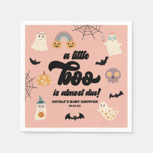 A Little Boo Is Almost Due! Halloween Baby Shower Napkins