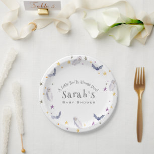 A Little Boo Is Almost Due Halloween Baby Shower Paper Plates