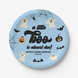 A Little Boo Is Almost Due! Halloween Baby Shower Paper Plates