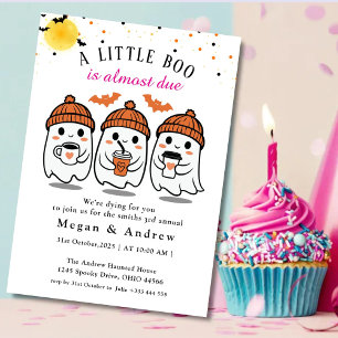A Little Boo is Almost Due Halloween Invitation