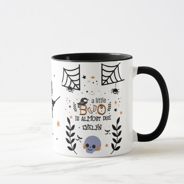 a little boo is almost due Halloween  Mug (Right)