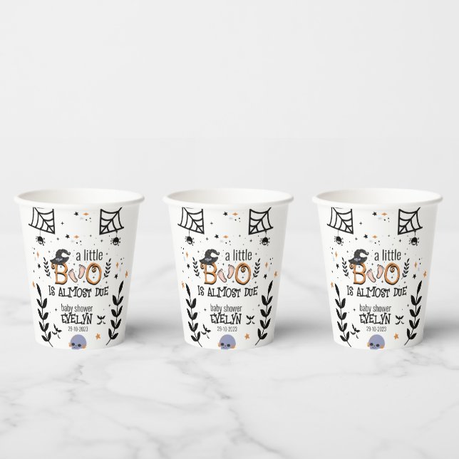 a little boo is almost due Halloween  Paper Cups (Multi)