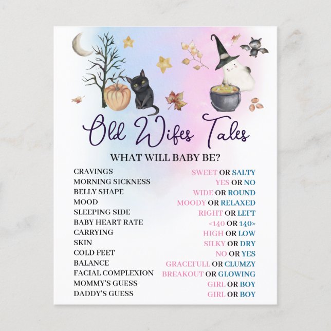 A little boo is almost due Old Wifes Tales Game. (Front)