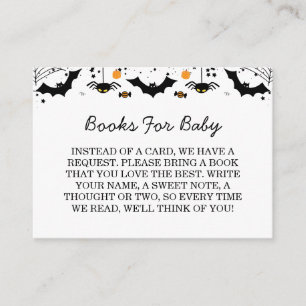 A Little Boo Is Almost Due Orange Girl Baby Shower Enclosure Card
