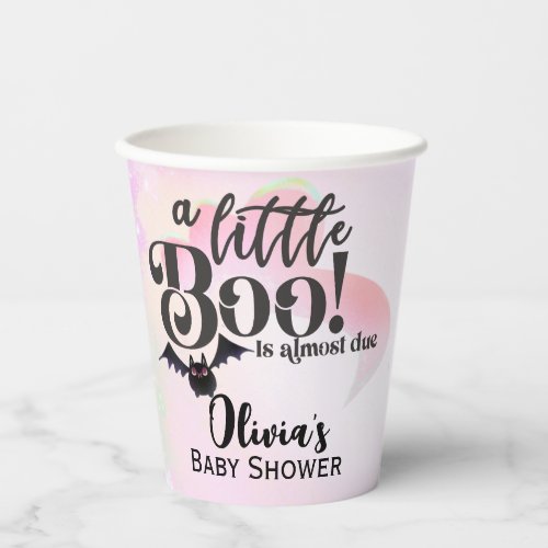 a little boo is almost due paper cups