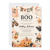 A Little Boo Is Almost Due Pink Halloween Baby Sho