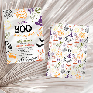 A little Boo is Almost Due Spooky Baby Shower Invitation