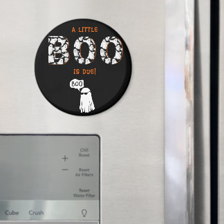 A Little Boo is Due Ghost Spooky Baby Shower Magnet