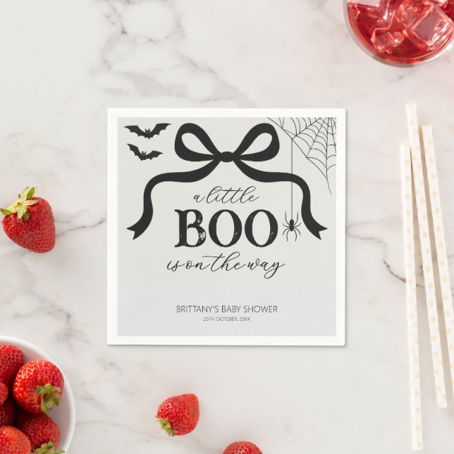 A Little Boo Is On The Way Baby Shower Napkins (Insitu)