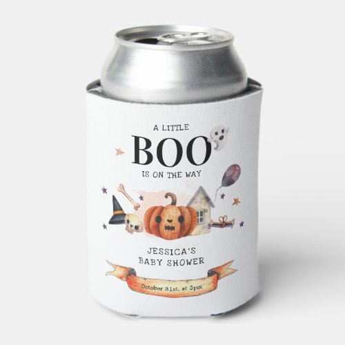 A Little Boo on the Way Halloween Baby Shower Can Cooler