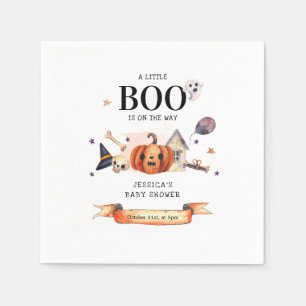 A Little Boo on the Way Halloween Baby Shower Napkins