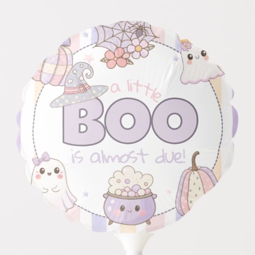 A Little Boo Pastel Ghost Baby Shower Balloon