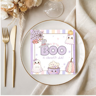 A Little Boo Pastel Ghost Baby Shower Napkins