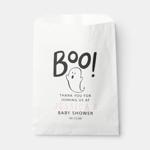 A Little Boo Pink Baby Shower Favor Bag