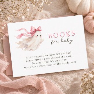 A Little Boo Pink Bow Girl Books For Baby Enclosure Card