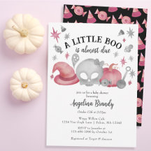 A Little Boo Pink & Gray Halloween Baby Shower