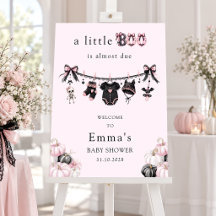 A Little Boo Pink Halloween Baby Shower Welcome