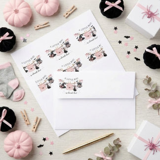 A Little Boo Pink Halloween Party Baby Shower Envelope Liner