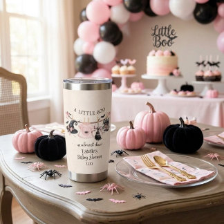 A Little Boo Pink Halloween Party Baby Shower Insulated Tumbler