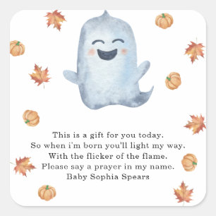 A little Boo. Prayer candle label