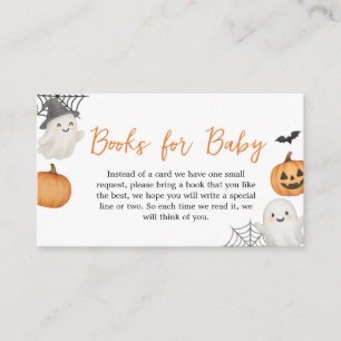 A Little Boo Pumpkin Halloween Baby Books for Baby Enclosure Card