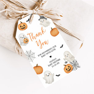A Little Boo Pumpkin Halloween Baby Favor Tags