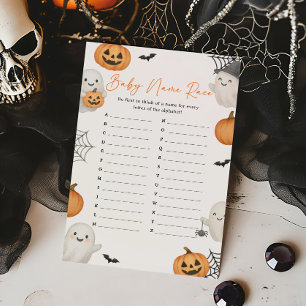 A Little Boo Pumpkin Halloween Baby Name Race Game