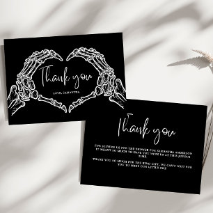 A Little Boo Skull  Halloween Baby Shower Thank You Card