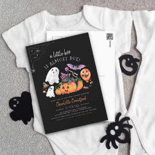 A Little Boo Spooky Ghost Halloween Baby Shower Postcard