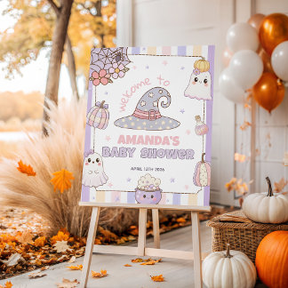 A Little Boo Welcome Sign Pastel Ghost 16x20