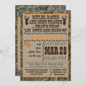 A Little Boys Hunting Camo Baby Shower Invitations (Front/Back)