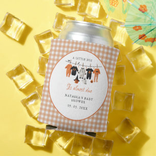 A little bue Halloween is almost due baby shower Can Cooler