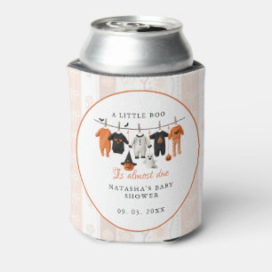 A little bue Halloween is almost due baby shower Can Cooler