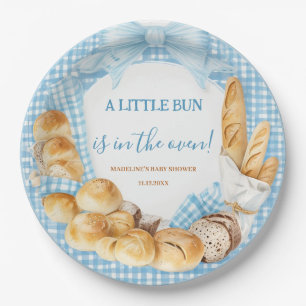 A Little Bun Is in the Oven Classic Round Sticker Paper Plates