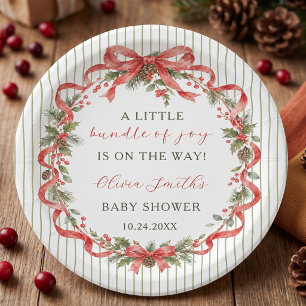 A Little Bundle Of Joy Baby Shower Paper Plates