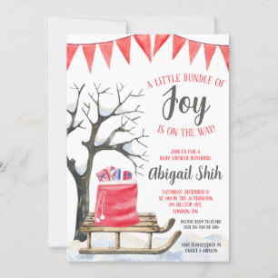 A Little Bundle of Joy is on the Way Baby Shower Invitation