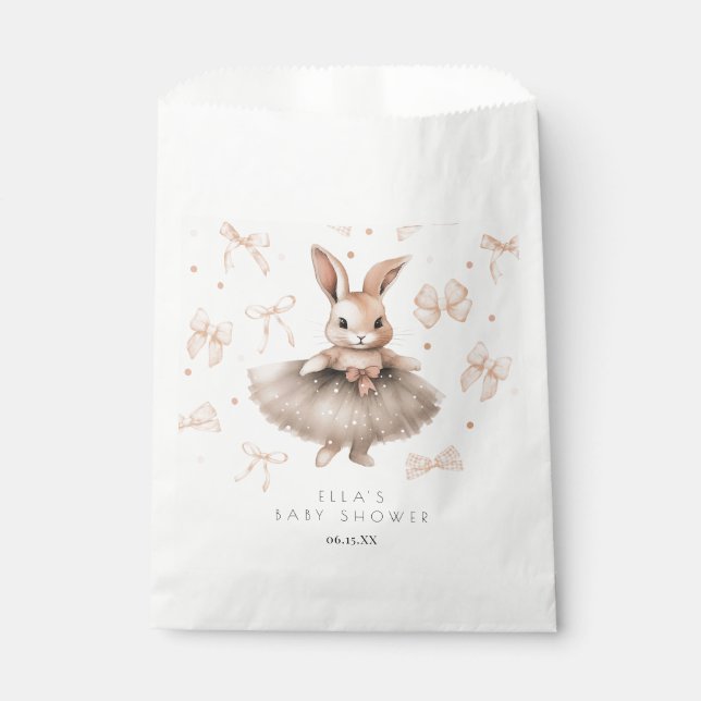 A Little Bunny Baby Shower Favor Bag (Front)