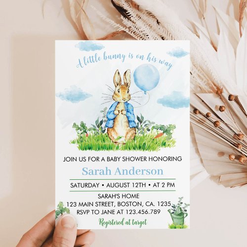 A Little Bunny Baby Shower Invitation