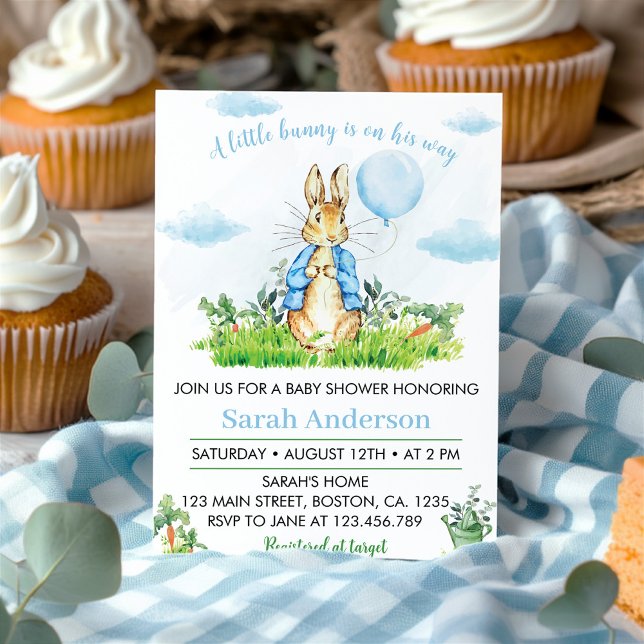 A Little Bunny Baby Shower Invitation (Creator Uploaded)