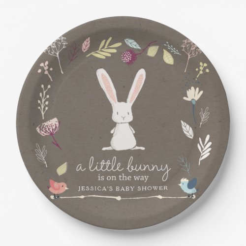 A Little Bunny Baby Shower Paper Plate