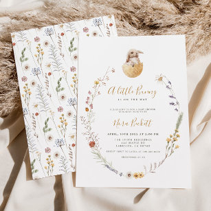 A little Bunny Easter Baby Shower Invitation