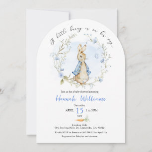 A little bunny is on the way baby shower Arch Invitation