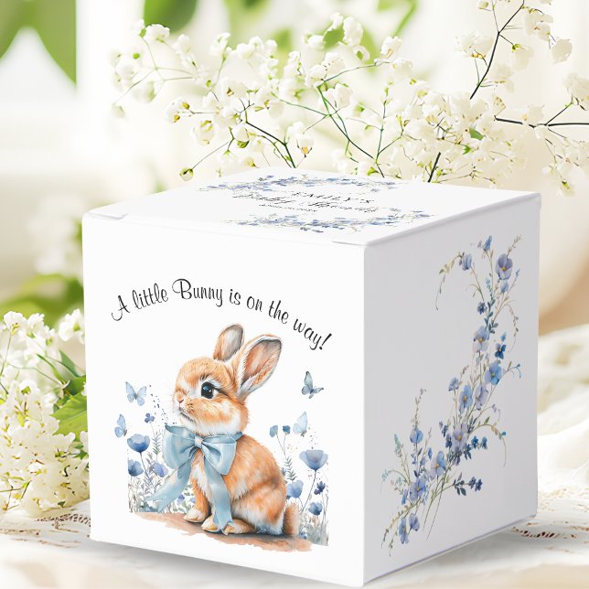 A Little Bunny is on the way Baby Shower Favor Boxes (Creator Uploaded)